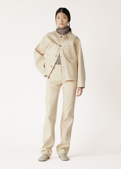 PETER DO 21DD Loro Piana Wool Apron Shirt PD-SS21-456 Beige