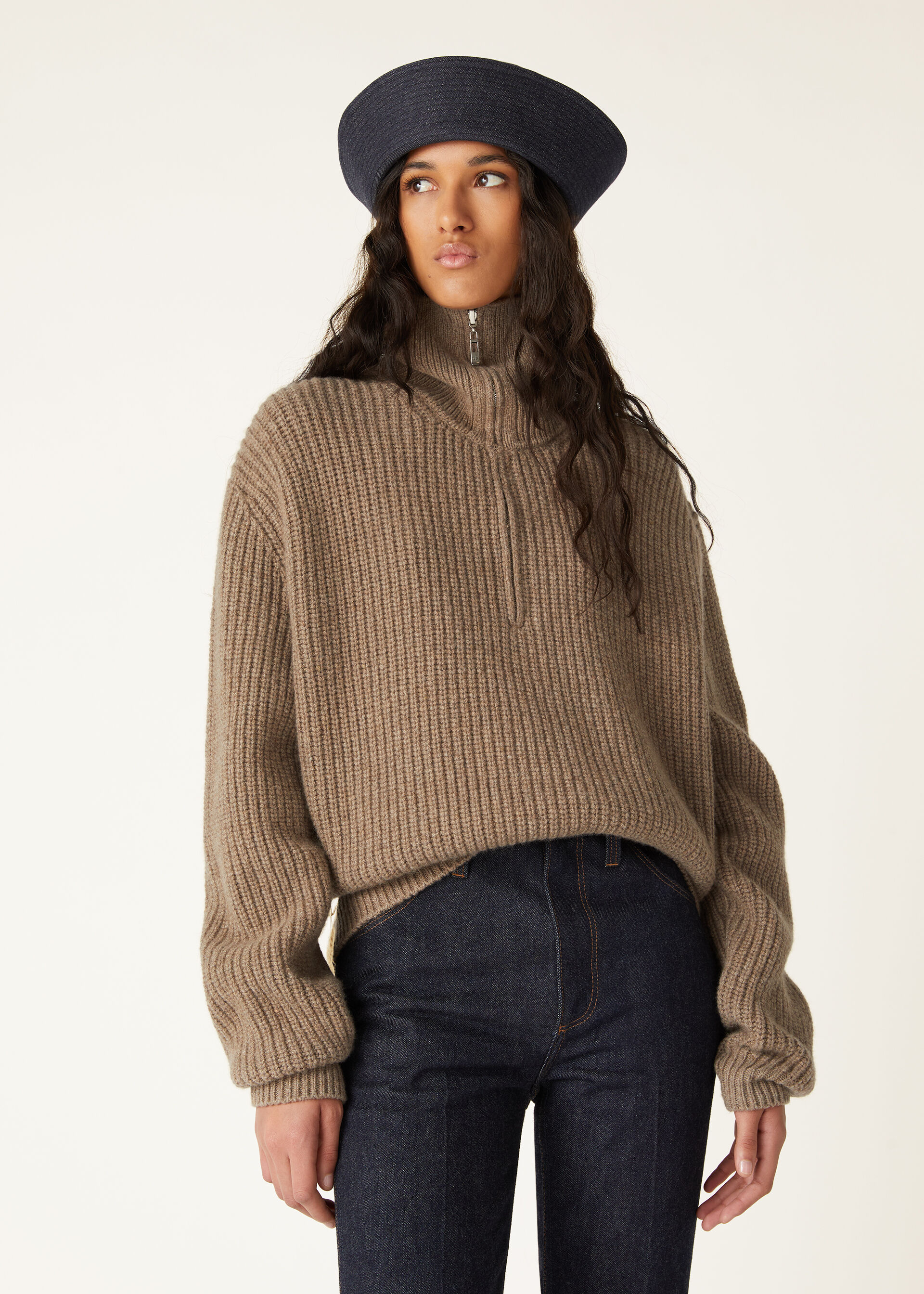 LORO BULKY HALFNECK SWEATER RECYCLED CASH GG 5