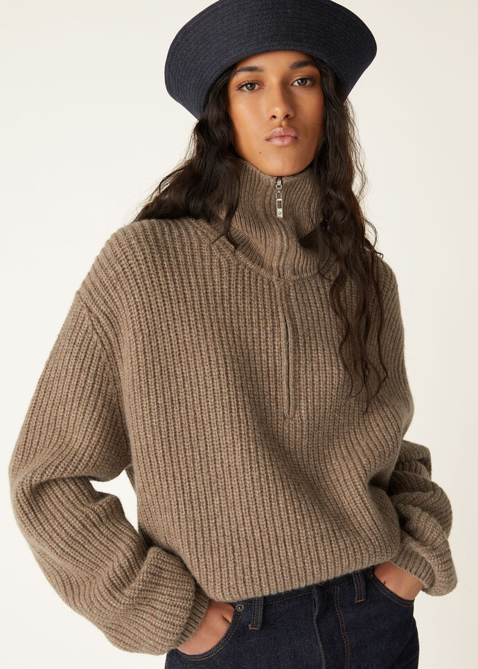 LORO BULKY HALFNECK SWEATER RECYCLED CASH GG 5_FAO4440_D0H3_3