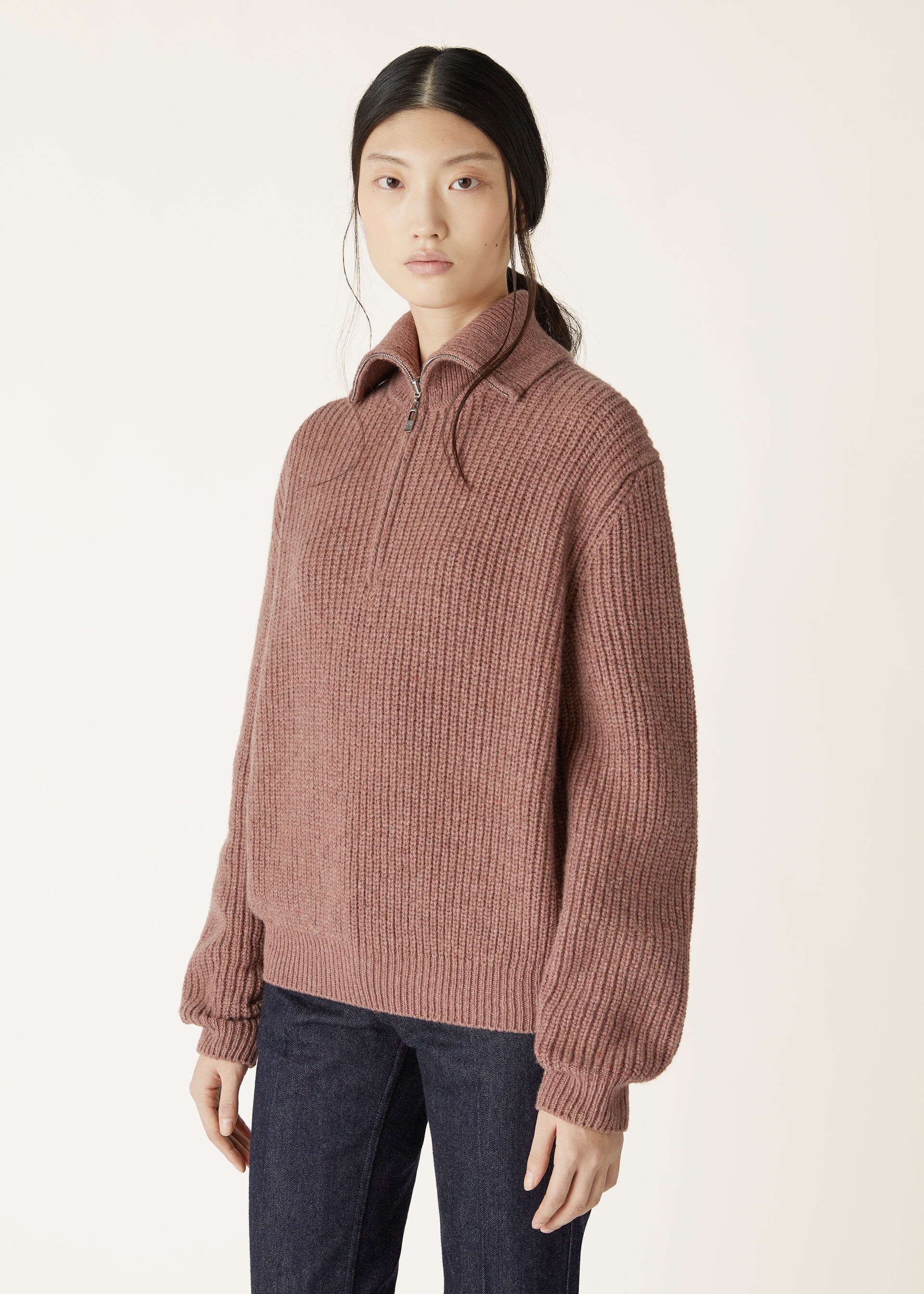 LORO BULKY HALFNECK SWEATER RECYCLED CASH GG 5