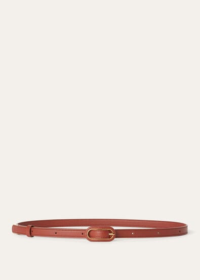 COVERED BUCKLE BELT ROUNDED CALF