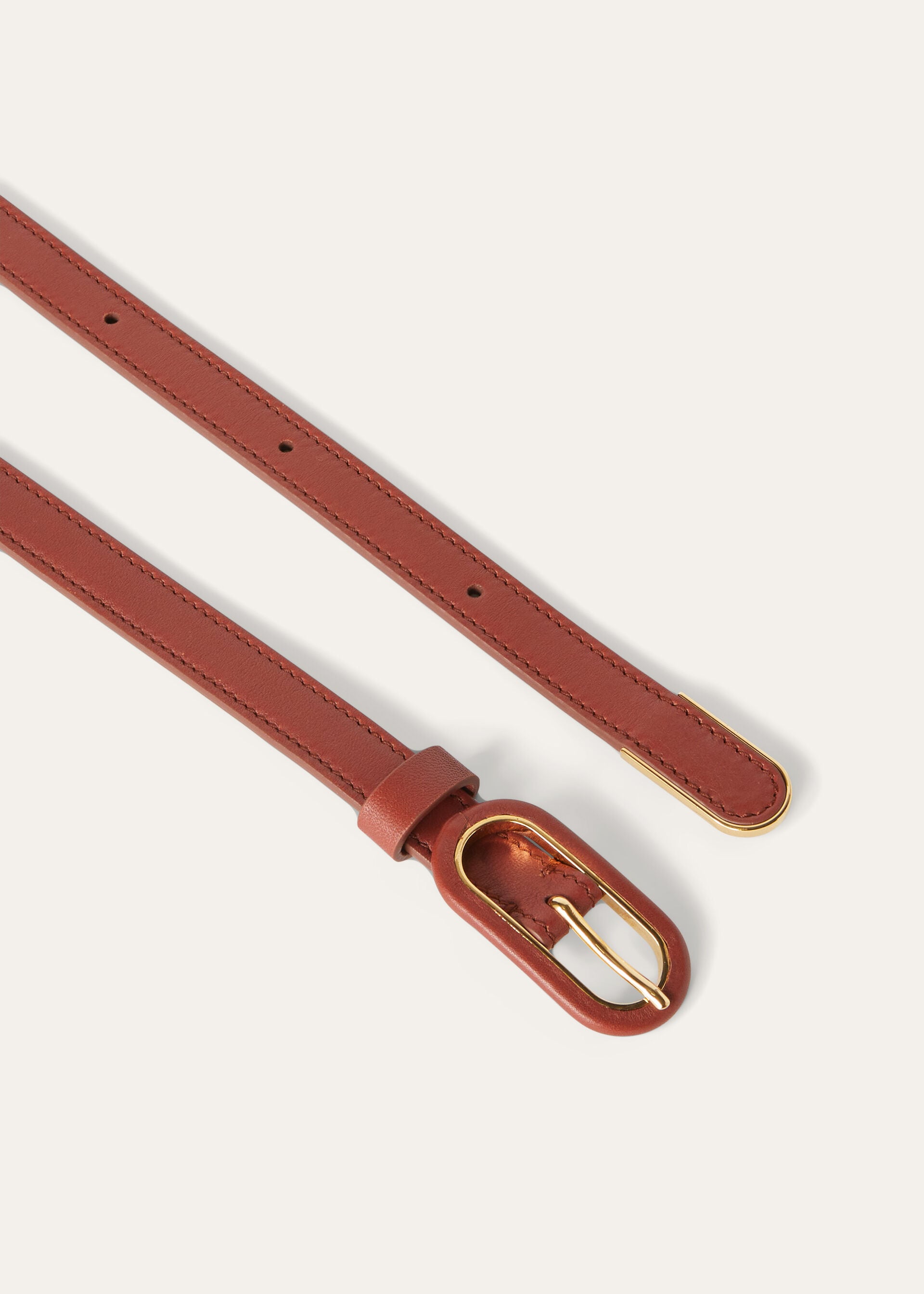 COVERED BUCKLE BELT ROUNDED CALF