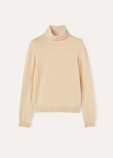 COCOONING SILKY BOUCLE' TURTLENECK SWEATER GG 8