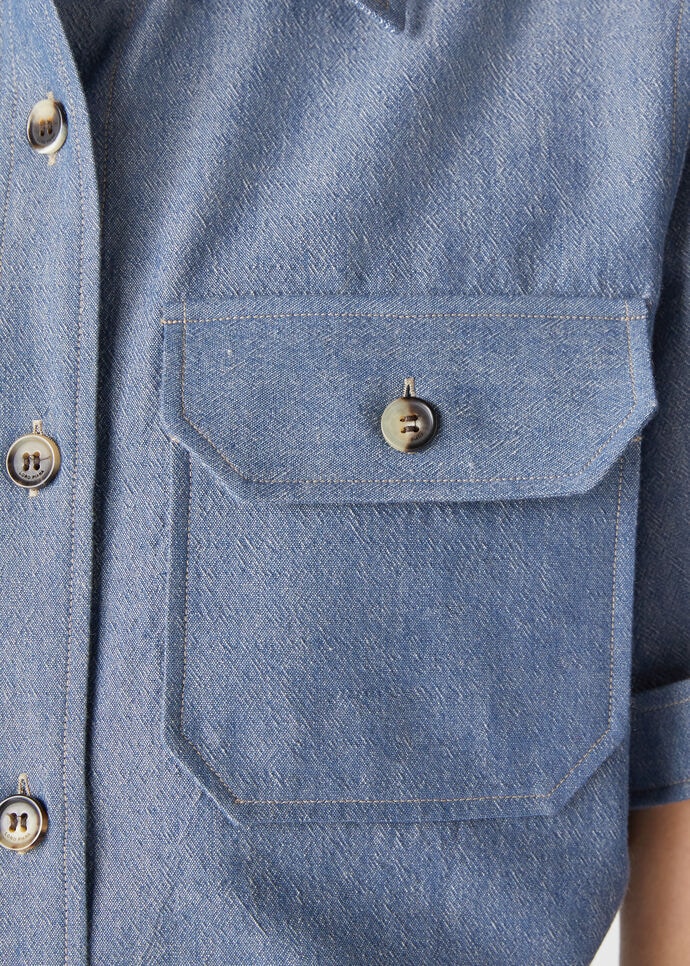 ANNALISA SS SHIRT CHAMBRAY CASH_FAO4603_W1BR_2