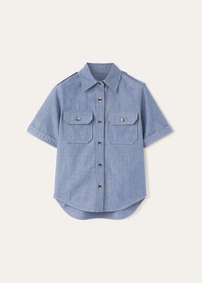 ANNALISA SS SHIRT CHAMBRAY CASH