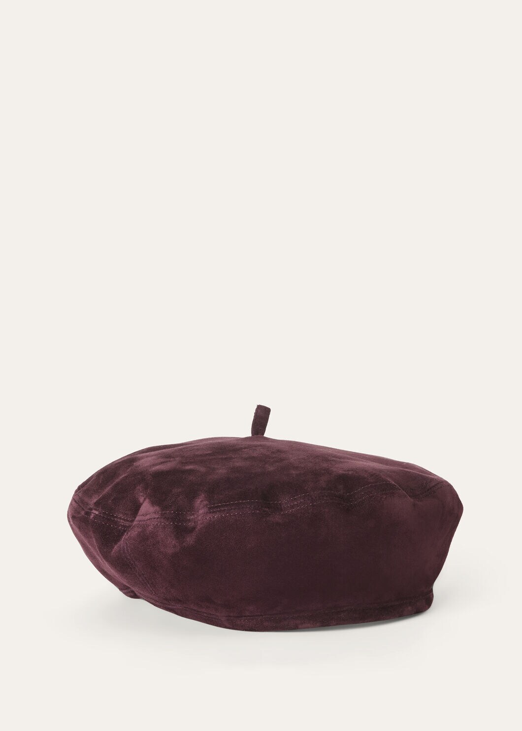 Basque Hat Calfskin Deep Burgundy | Loro Piana US