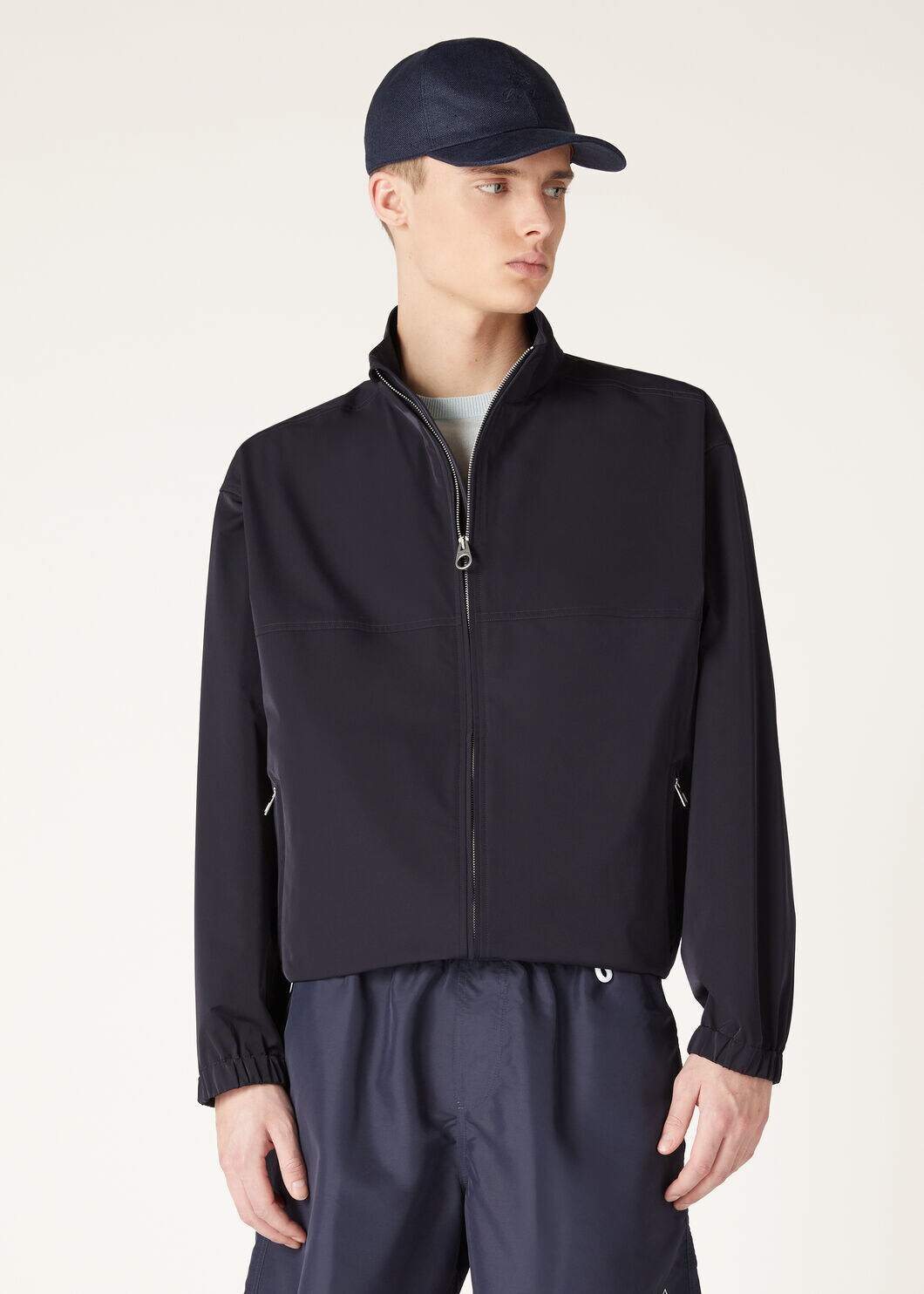 Keit Bomber Jacket Microfiber Very Dark Blue | Loro Piana US Keit Bomber Jacket Microfiber Very Dark Blue | Loro Piana US