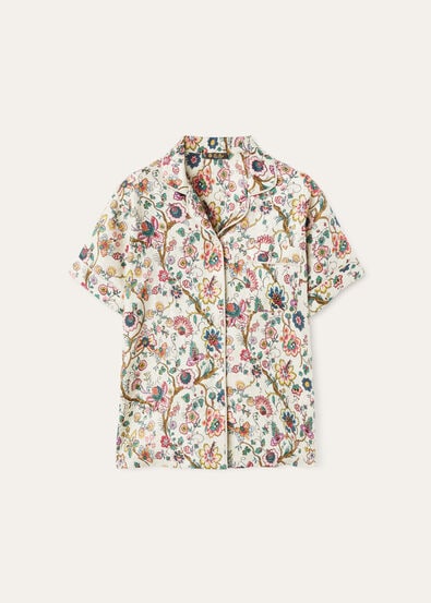 ASHLY SS SHIRT VICTORIAN FLOWER