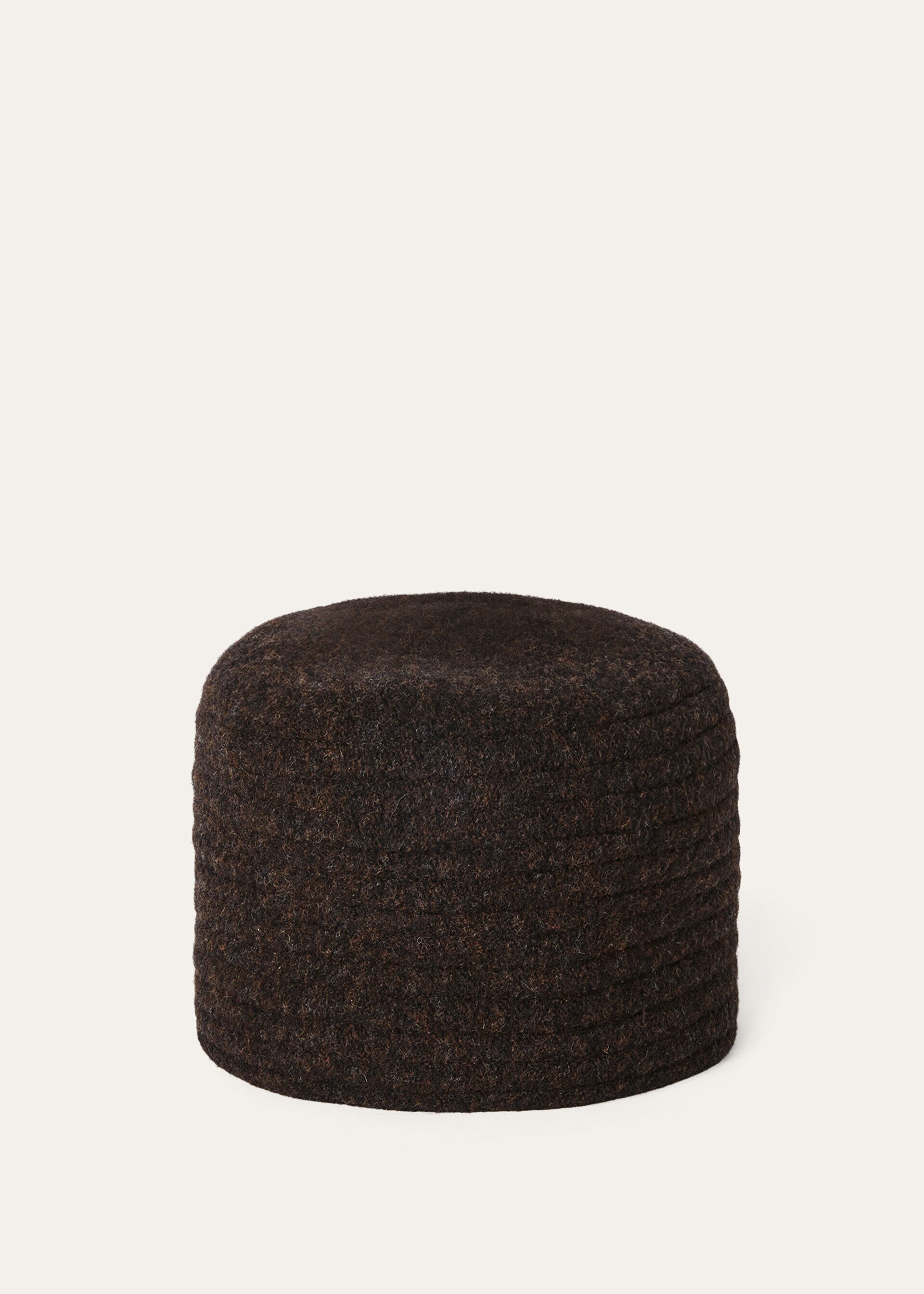 Felted Wool Hat Mocha Brown Loro Piana GR
