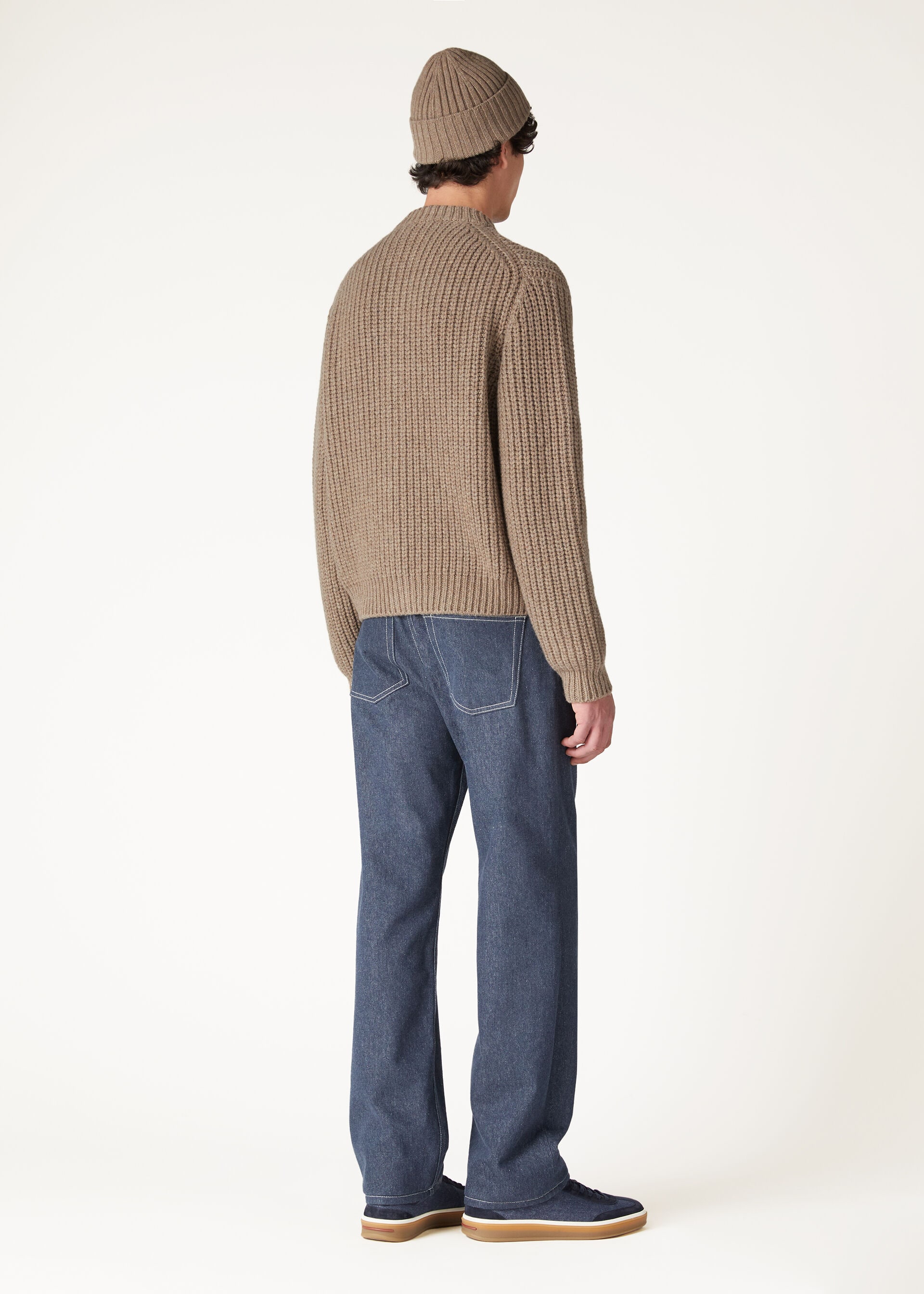 LORO BULKY BOMBER SWEATER RECYCLED CASH GG 3