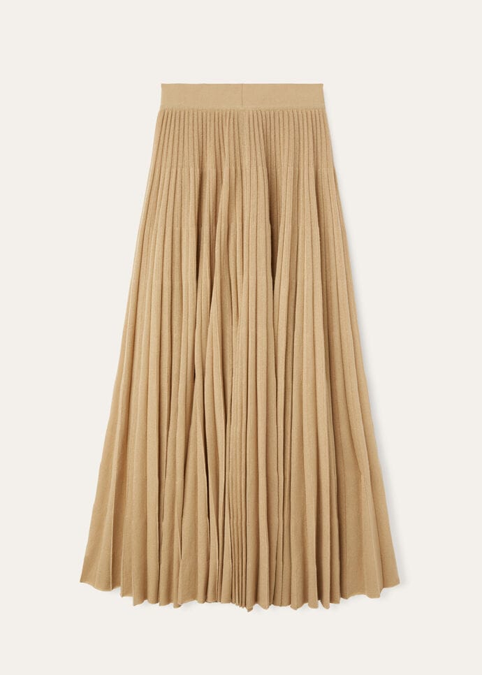 Luciole Skirt Cashmere Clear Gold | Loro Piana US