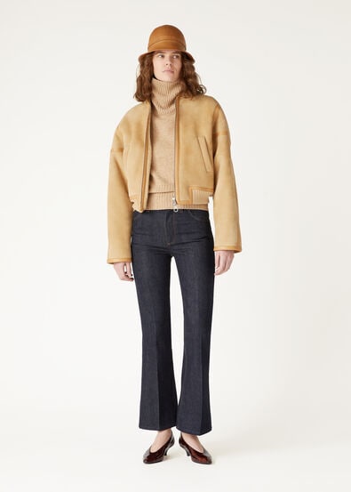 IRWIN BOMBER VELOUR SHEARLING