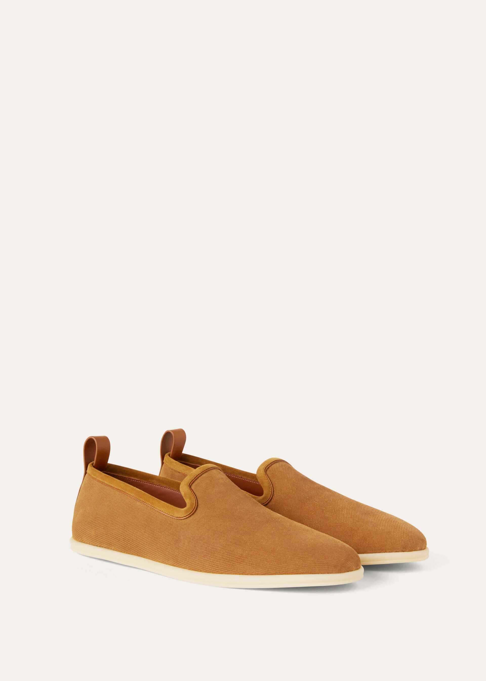 Venice Walk Moccasin Suede Whiskey Loro Piana JP