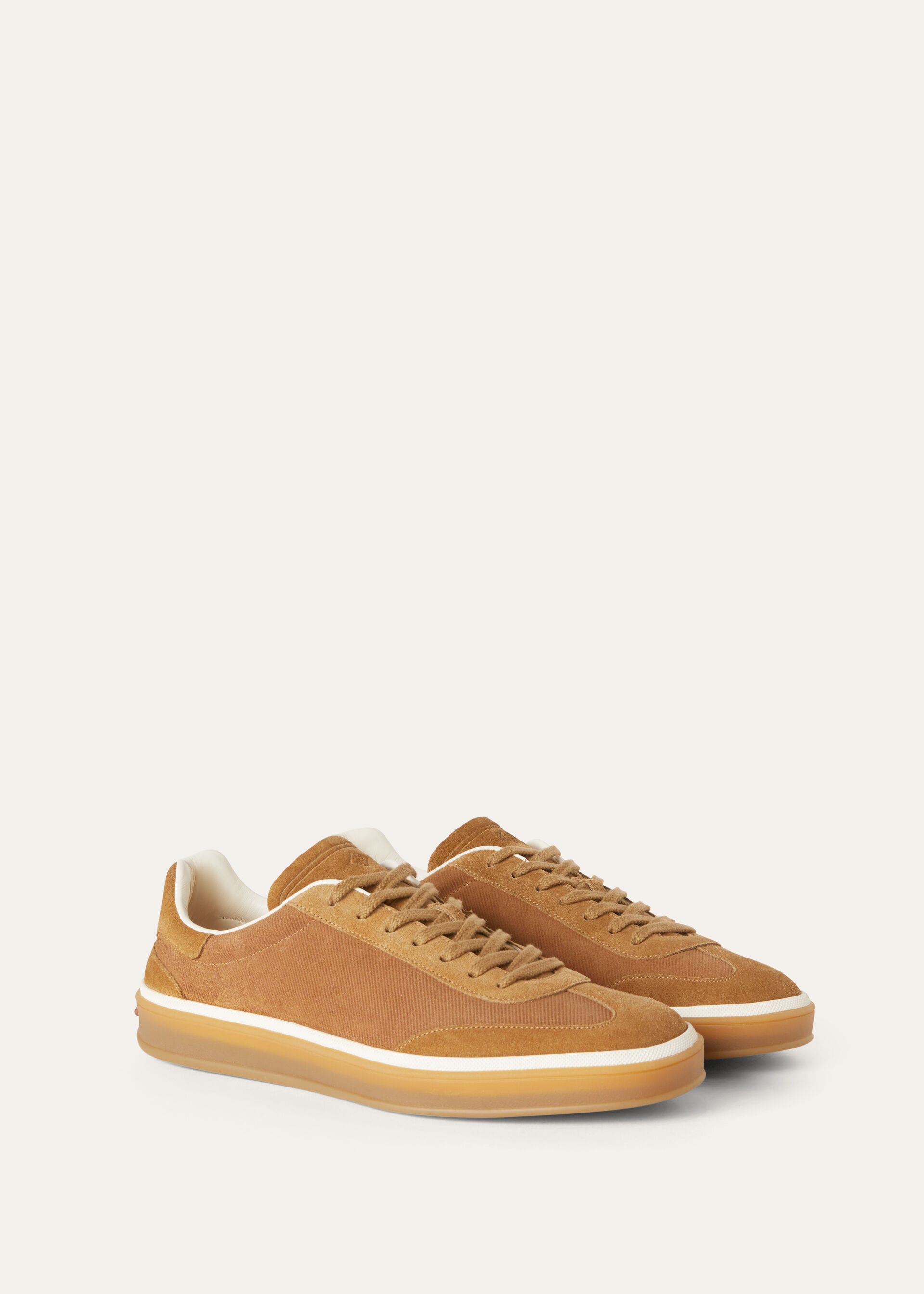 Tennis Walk Sneaker Suede Calf Split Whiskey Loro Piana US