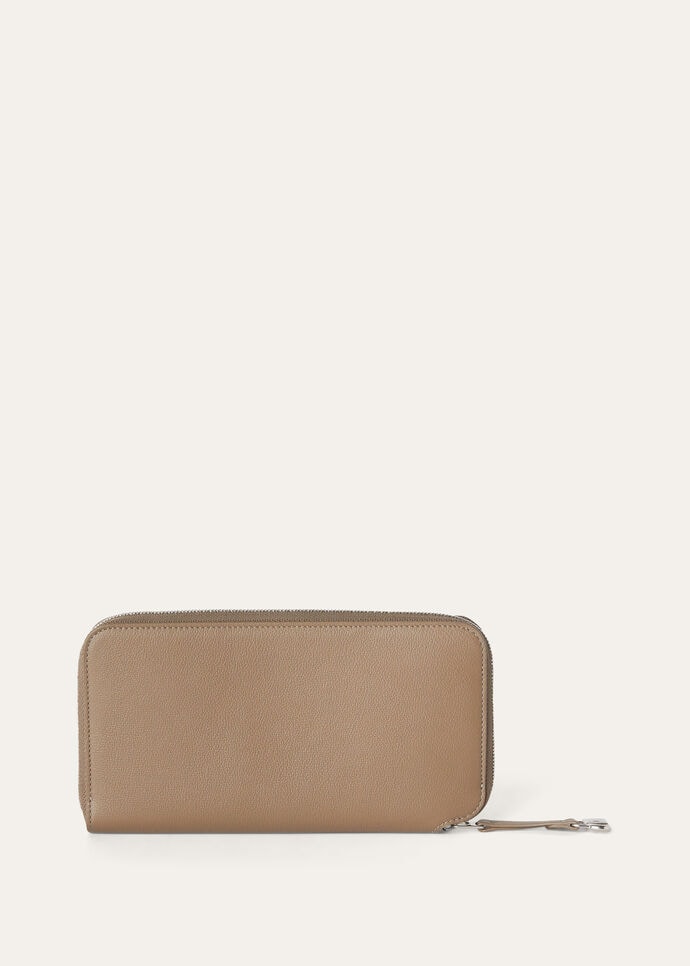 EXTRA CONTINENTAL ZIP AROUND WALLET LINEN CALF_FAO5492_D0Q4_NR_2