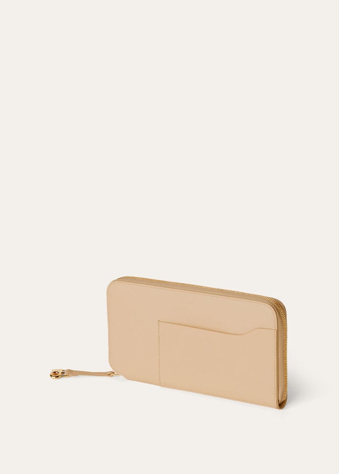 EXTRA CONTINENTAL ZIP AROUND WALLET LINEN CALF_FAO5492_D0Q7_NR_3