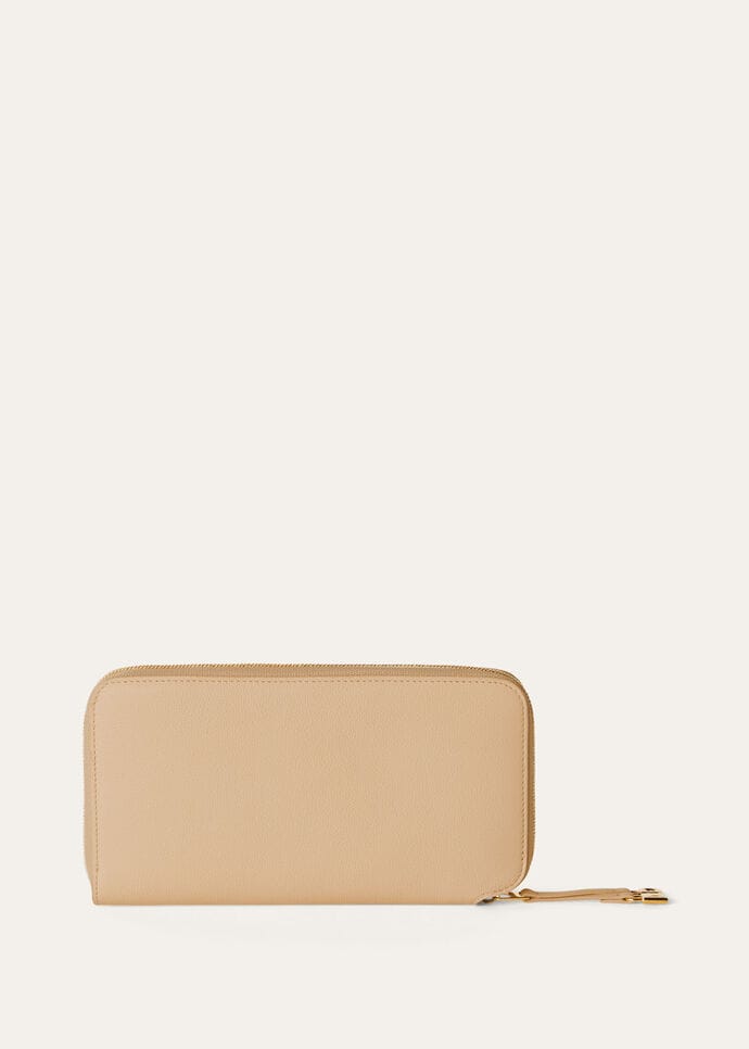 EXTRA CONTINENTAL ZIP AROUND WALLET LINEN CALF_FAO5492_D0Q7_NR_2