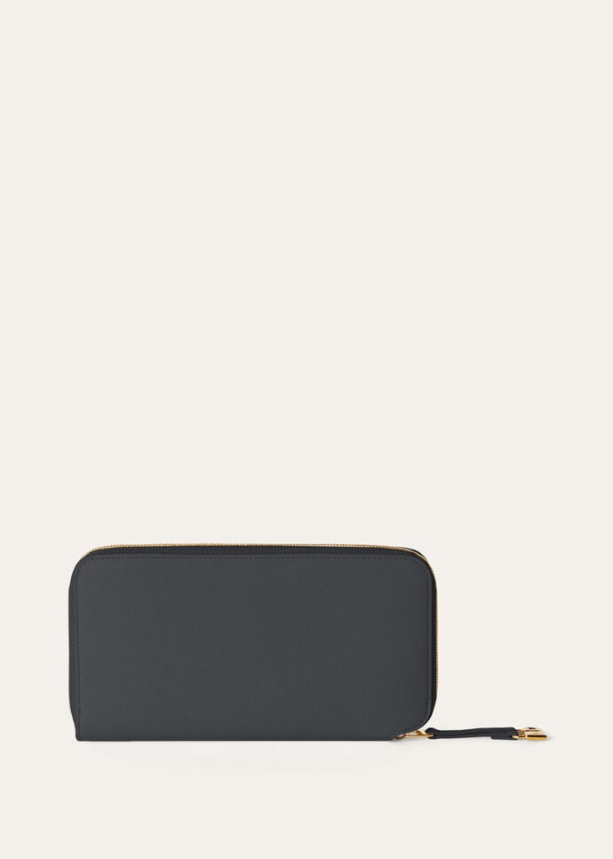 EXTRA CONTINENTAL ZIP AROUND WALLET LINEN CALF_FAO5492_804L_NR_2