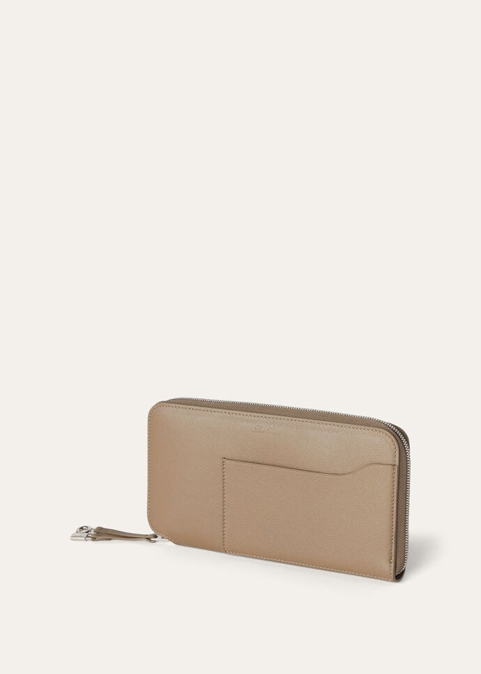 EXTRA CONTINENTAL ZIP AROUND WALLET LINEN CALF_FAO5492_D0Q4_NR_3