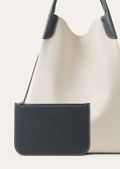 BALE HOBO EXTRA LARGE NAT CANVAS/SOFT CALF