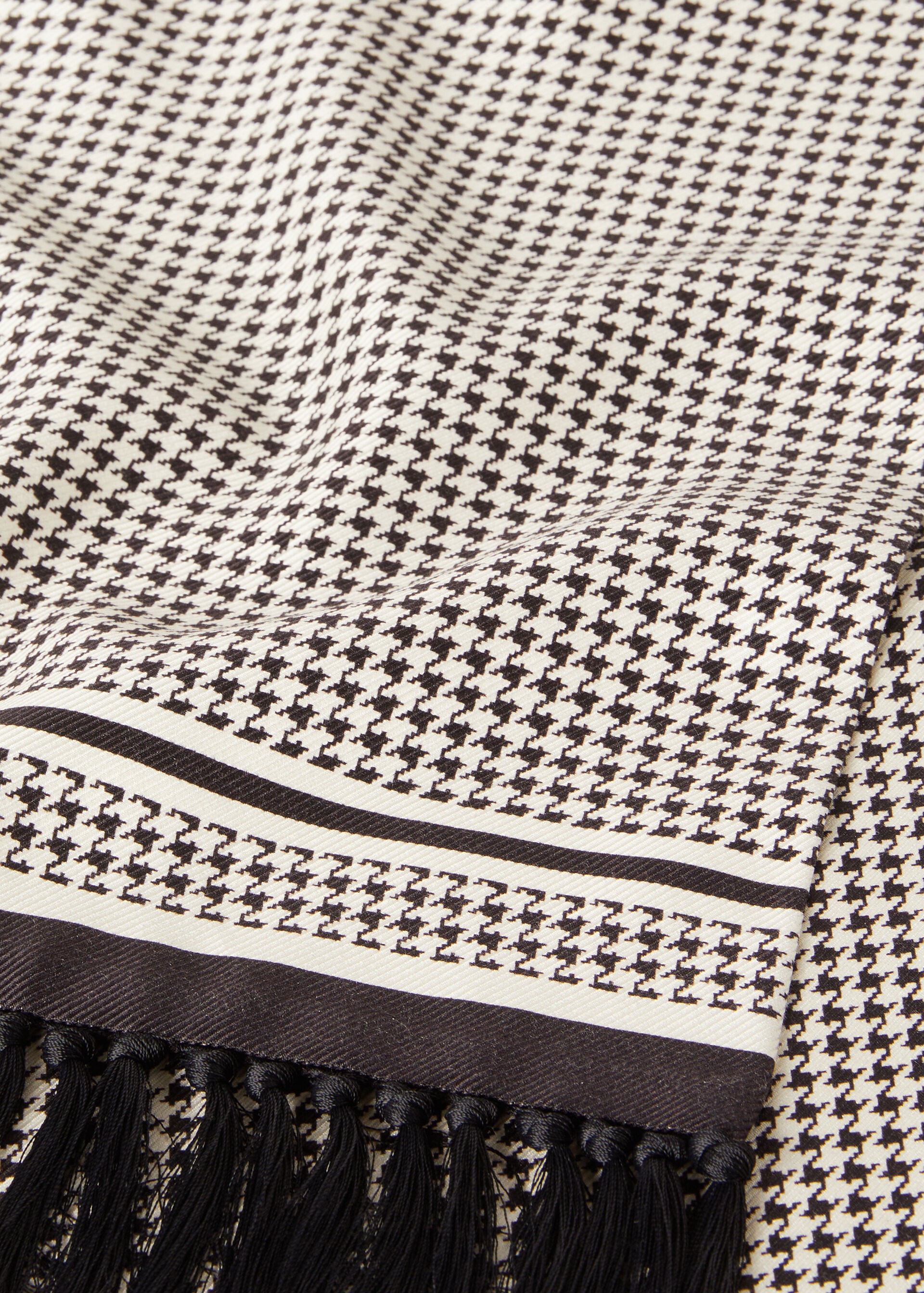 SCIARPA HOUNDSTOOTH SILK