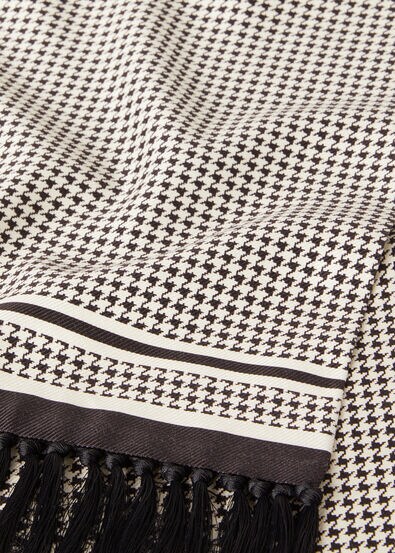 SCIARPA HOUNDSTOOTH SILK