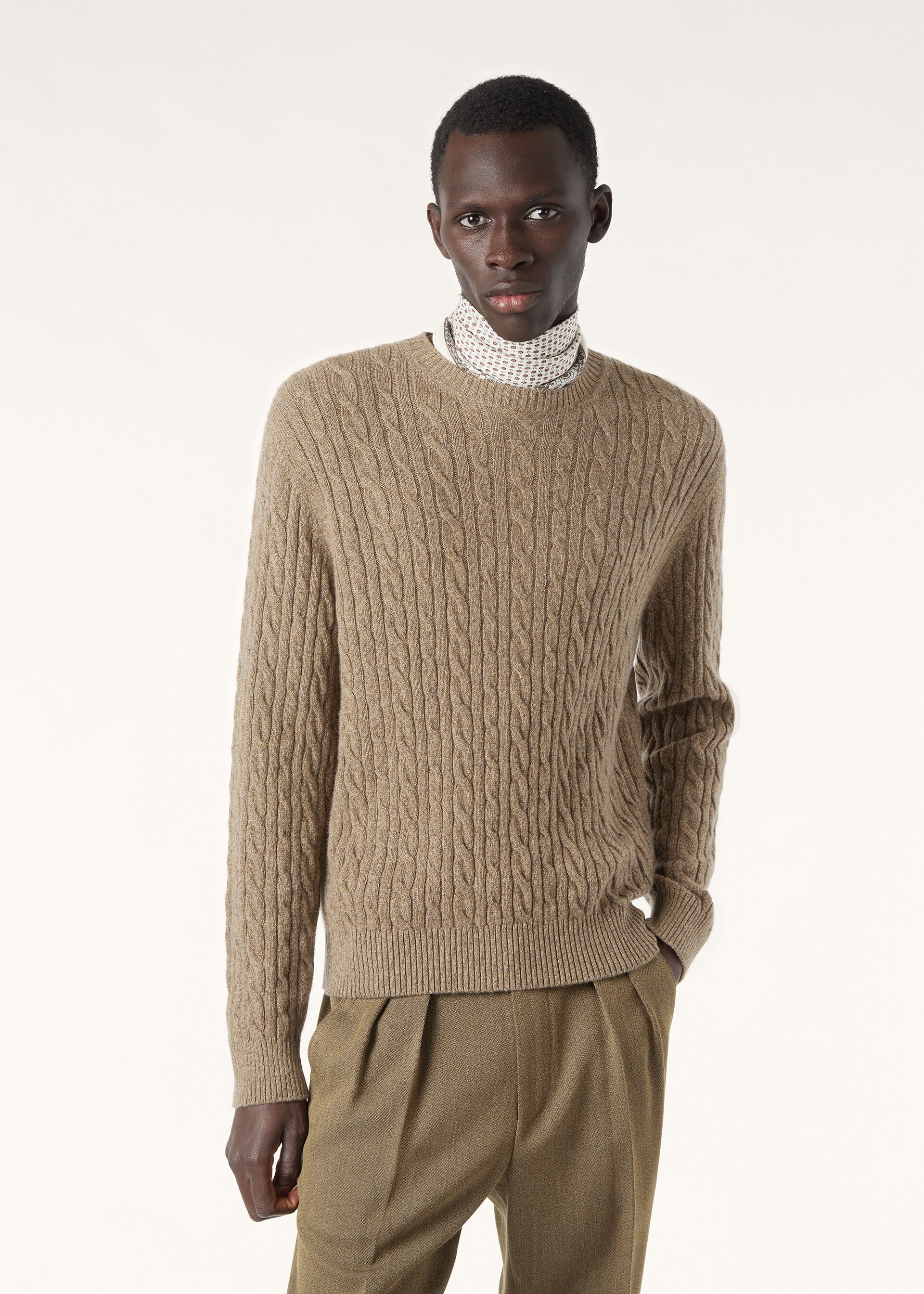 BABY CASH LIGHT TRECCIA CREWNECK SWEATER GG 12