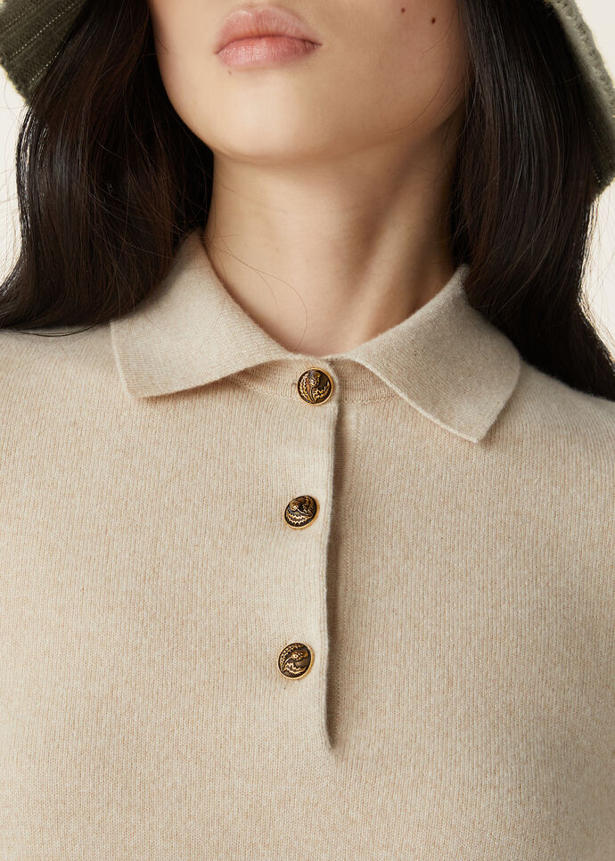 Classic Polo Baby Cashmere Natural Melange | Loro Piana US