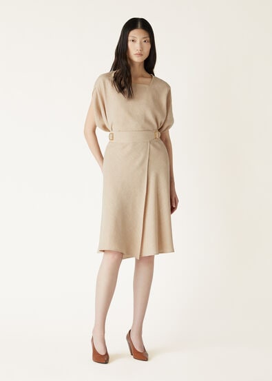 IRENE SHORT SKIRT SUMMER LINEN CREPE