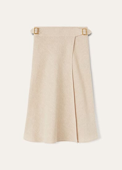 IRENE SHORT SKIRT SUMMER LINEN CREPE