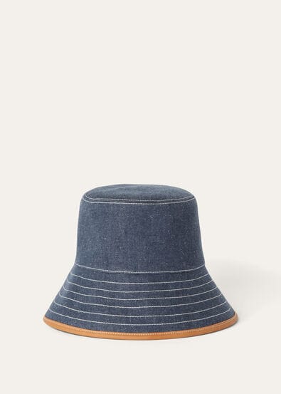 ZITA HAT DENIM FLOWER CASH