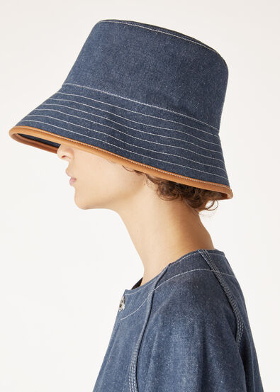 ZITA HAT DENIM FLOWER CASH