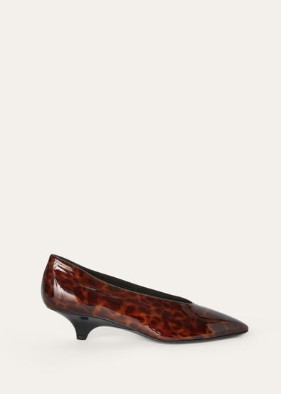 REBECCA WEDGE PUMP PATENT ANIMALIER