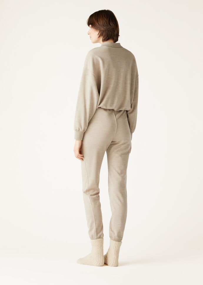 COCOONING LS POLO SWEATSHIRT RAW CASH FLEECE_FAO6286_E07N_4
