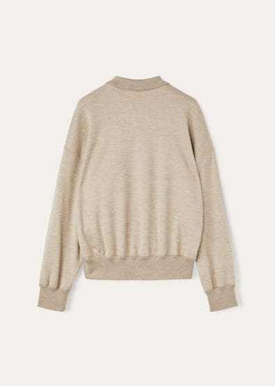 COCOONING LS POLO SWEATSHIRT RAW CASH FLEECE
