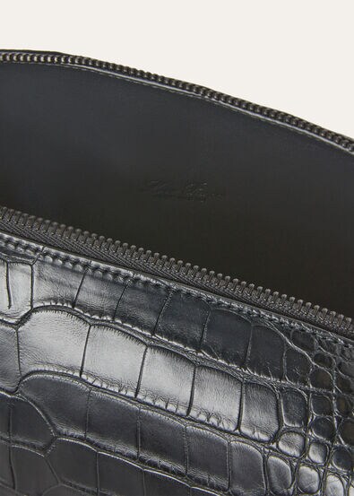 EXTRA TRAVEL POUCH MEDIUM SOFT MATT ALLIGATOR