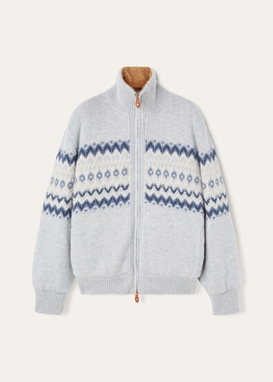 ALPE PILE BOMBER SWEATER CASH GG 5 - GOAT