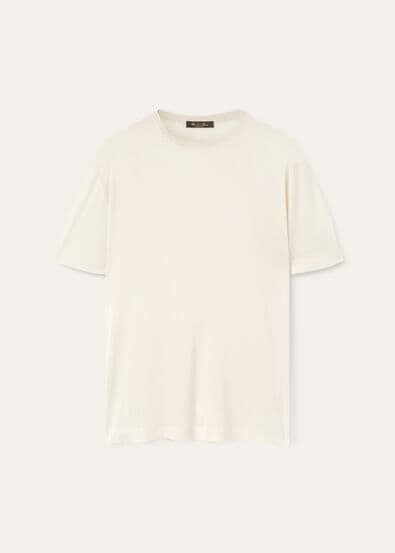 VALPIANA T-SHIRT SILK COTTON RIB