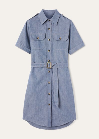 ANNALISA LONG DRESS CHAMBRAY CASH