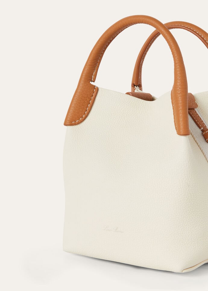Micro Bale bag Calfskin Whisper White/Wheat Bran/Sun Gold