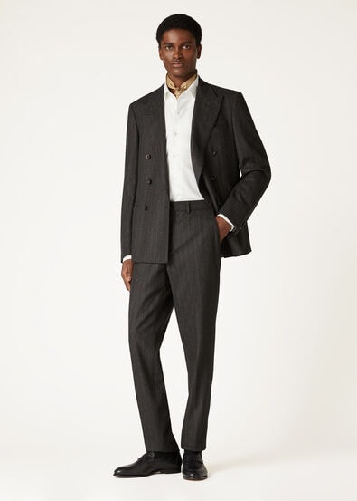 CARLO TROUSERS WISH CASH FLANNEL  PINSTRIPE