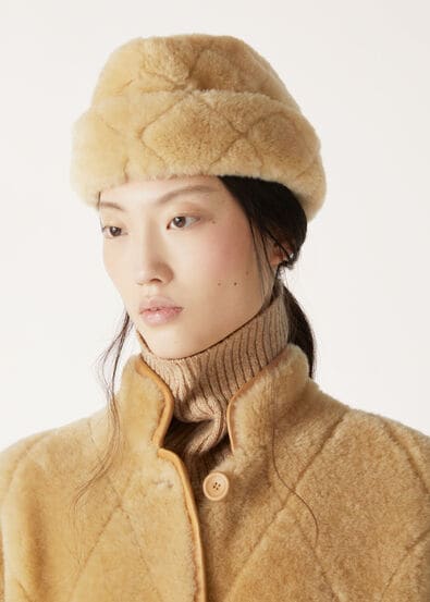 MAGGIE HAT VELOUR SHEARLING