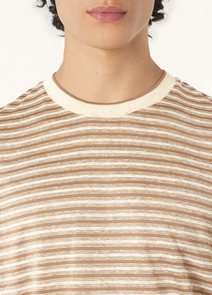 ELVO T-SHIRT SILK LNEN STRIPES_FAO6752_F6PA_2