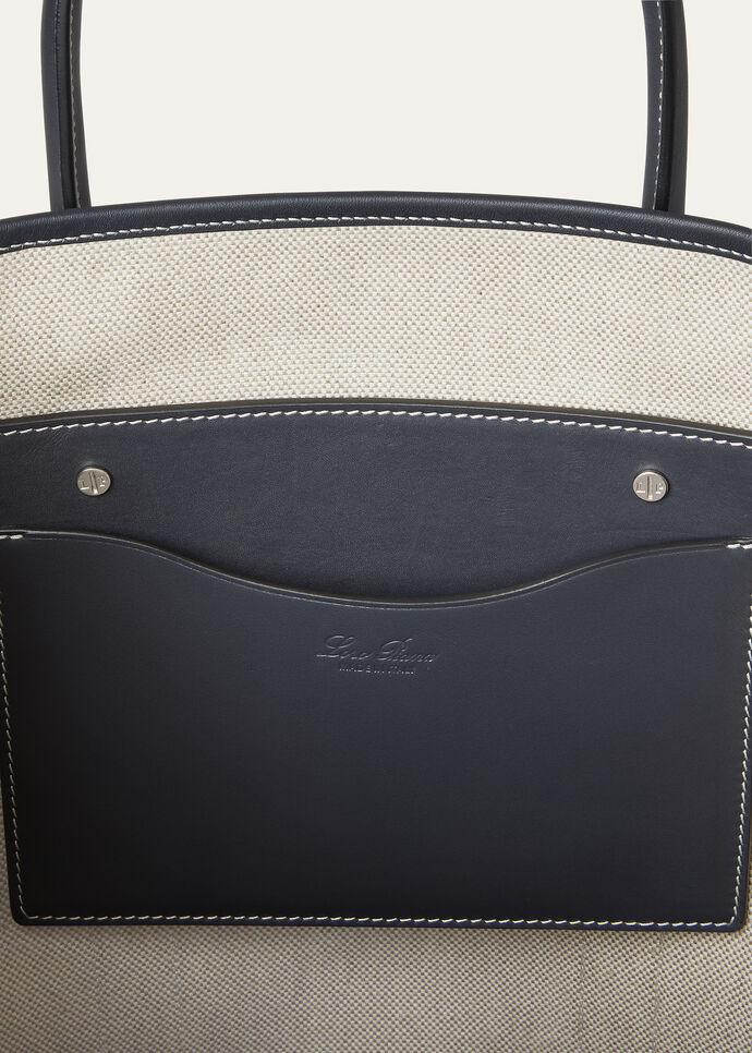 BEAM TOTE SMALL NATURAL CANVAS ROUNDED LEATHER_FAO6846_B4MI_NR_4