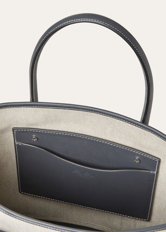 BEAM TOTE SMALL NATURAL CANVAS ROUNDED LEATHER_FAO6846_B4MI_NR_6