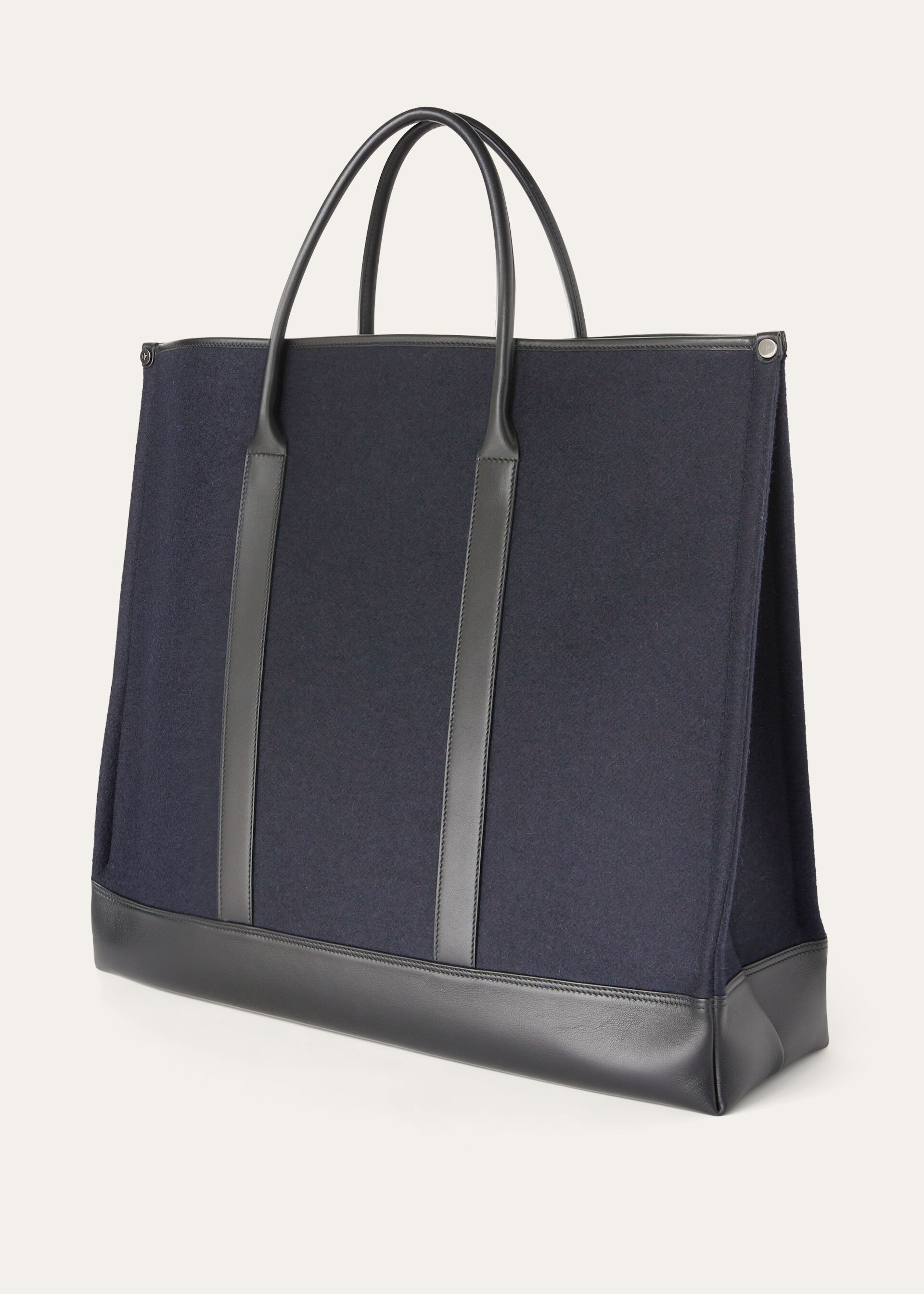 BEAM TOTE LARGE MELTON CASH ROUNDED CALF