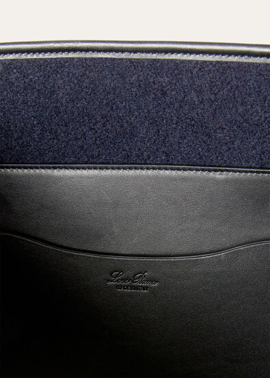 BEAM TOTE LARGE MELTON CASH ROUNDED CALF