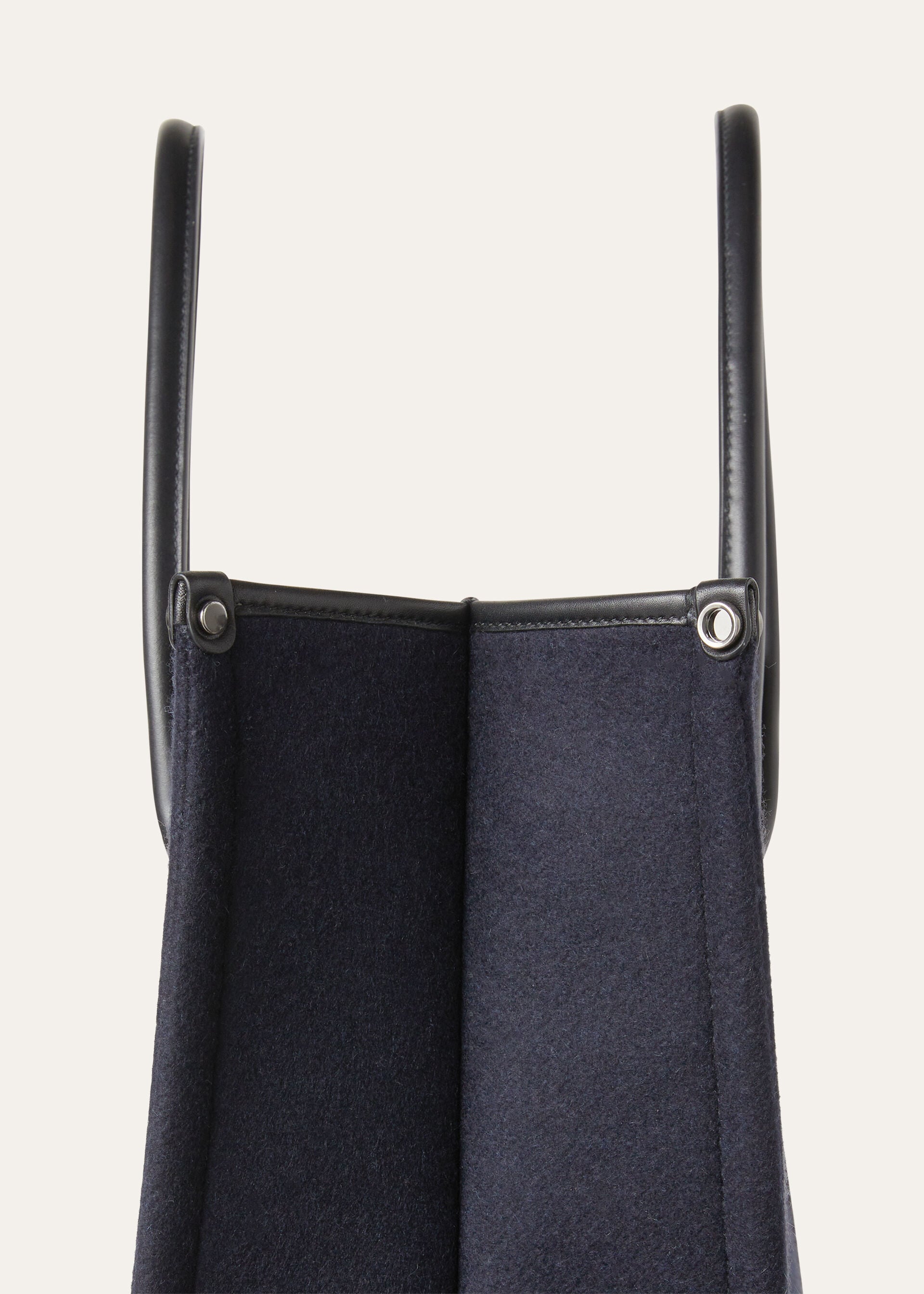 BEAM TOTE LARGE MELTON CASH ROUNDED CALF