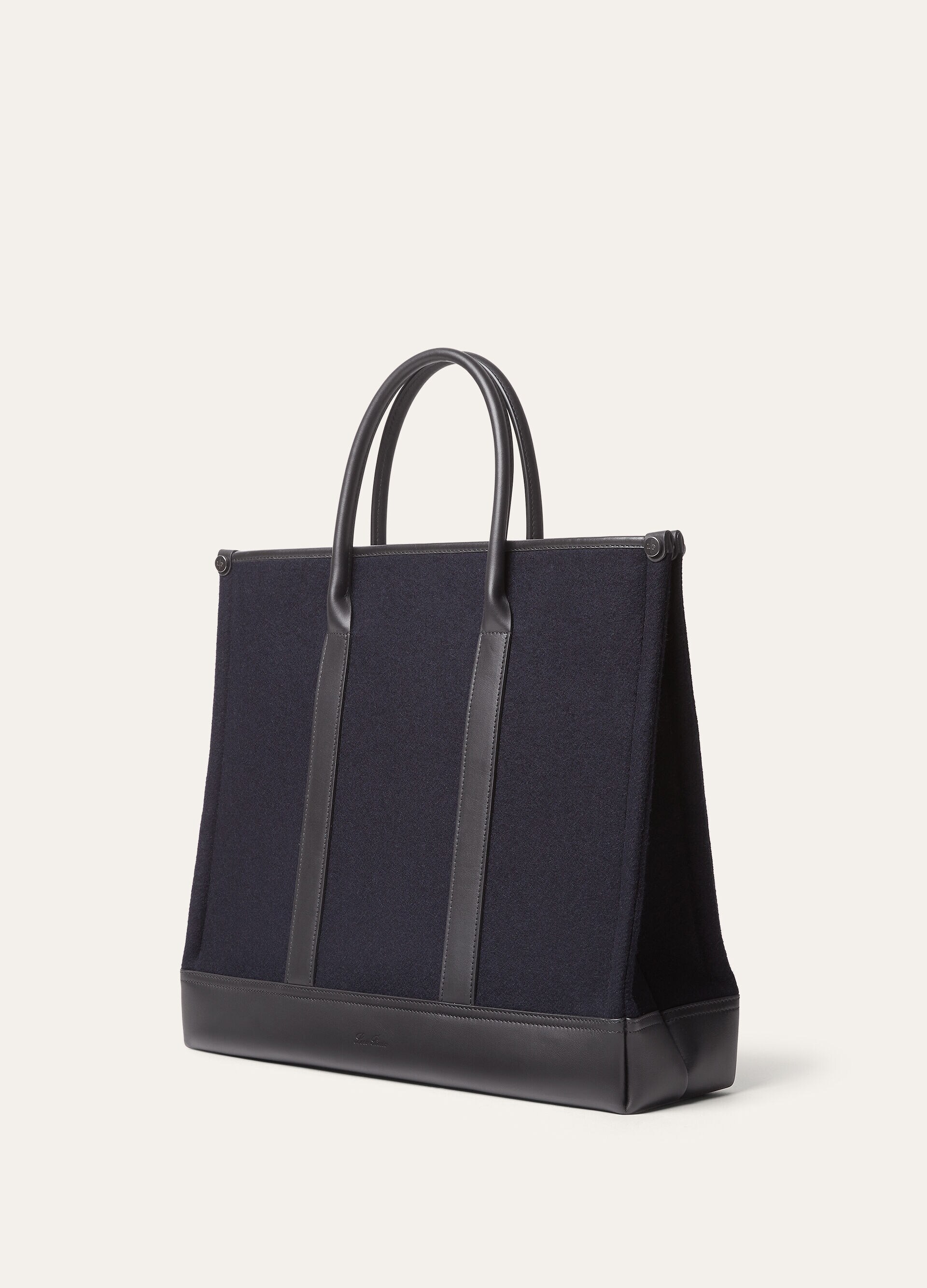 BEAM TOTE SMALL MELTON CASH ROUNDED CALF