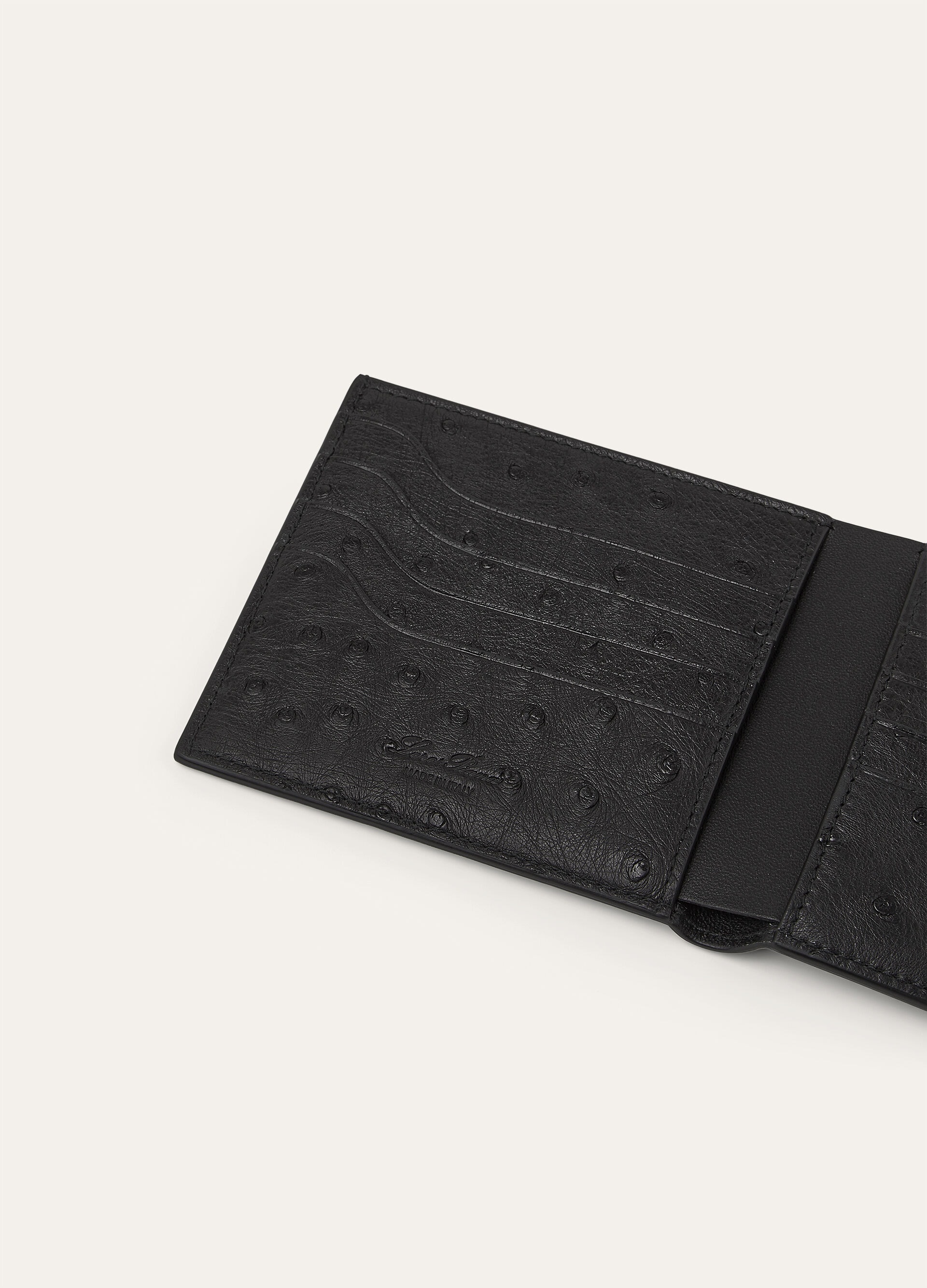 EXTRA COMPACT WALLET OSTRICH SADD-LTH
